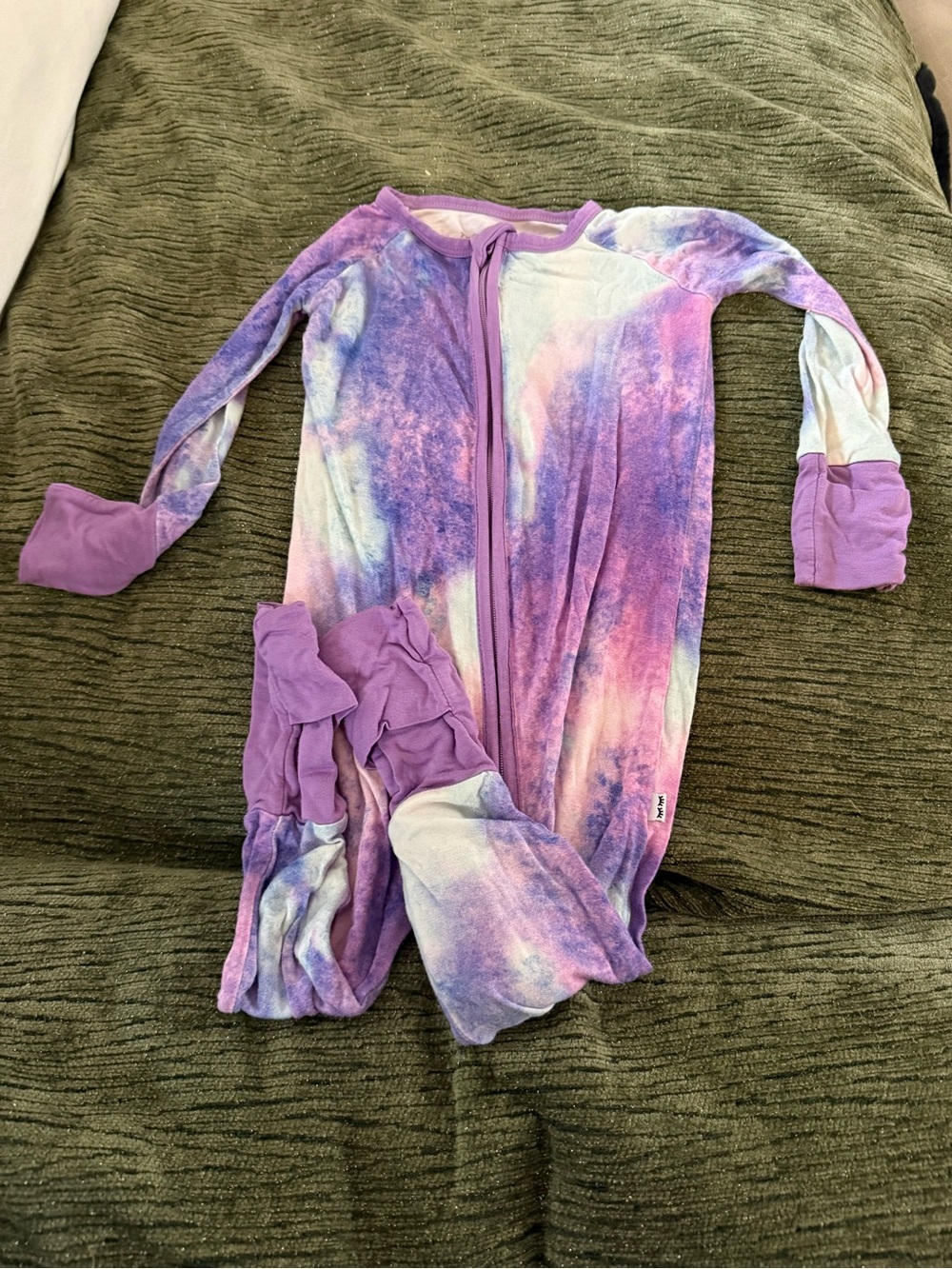 Little Sleepies Purple & Pink Tie-Dye Baby Sleeper